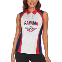 Custom Panama 2026 World Football Women Sleeveless Polo Shirt Los Canaleros Go