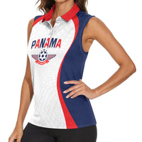 Custom Panama 2026 World Football Women Sleeveless Polo Shirt Los Canaleros Go