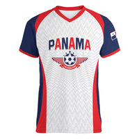 Custom Panama 2026 World Football Women V-Neck T-Shirt Los Canaleros Go