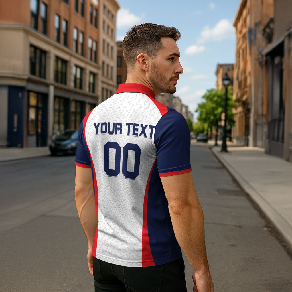 Custom Panama 2026 World Football Zipper Polo Shirt Los Canaleros Go