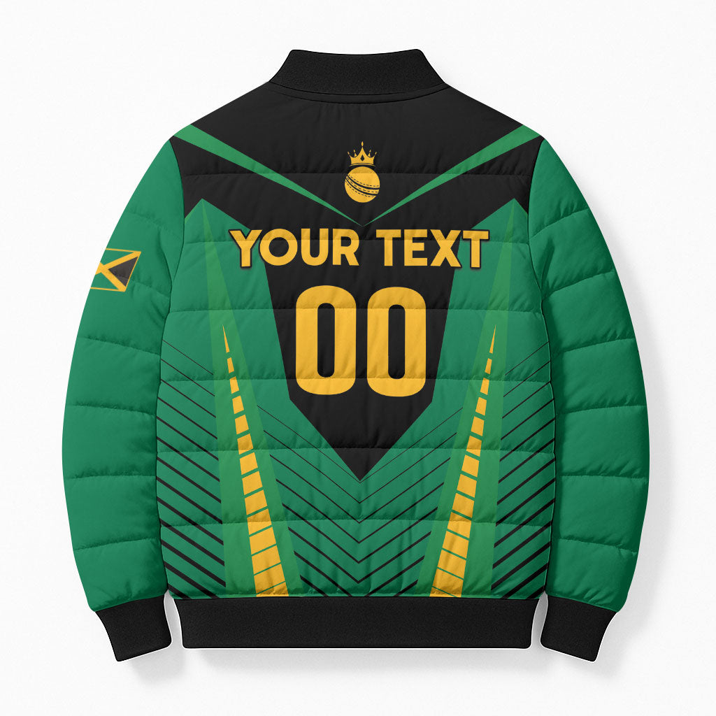Custom Jamaica 2026 Cricket Kingsmen Bomber Puffer Jacket We Are Tallawah