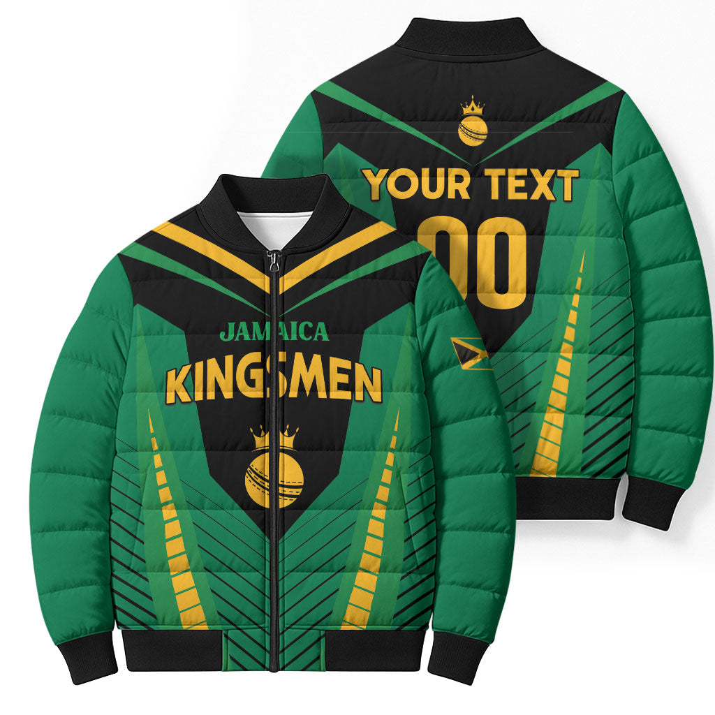 Custom Jamaica 2026 Cricket Kingsmen Bomber Puffer Jacket We Are Tallawah