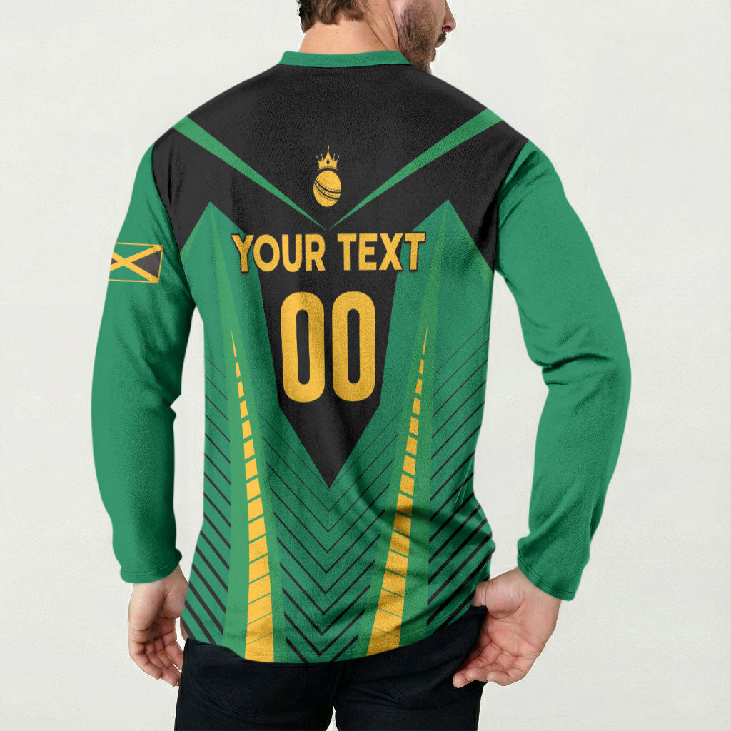 Custom Jamaica 2026 Cricket Kingsmen Button Sweatshirt We Are Tallawah