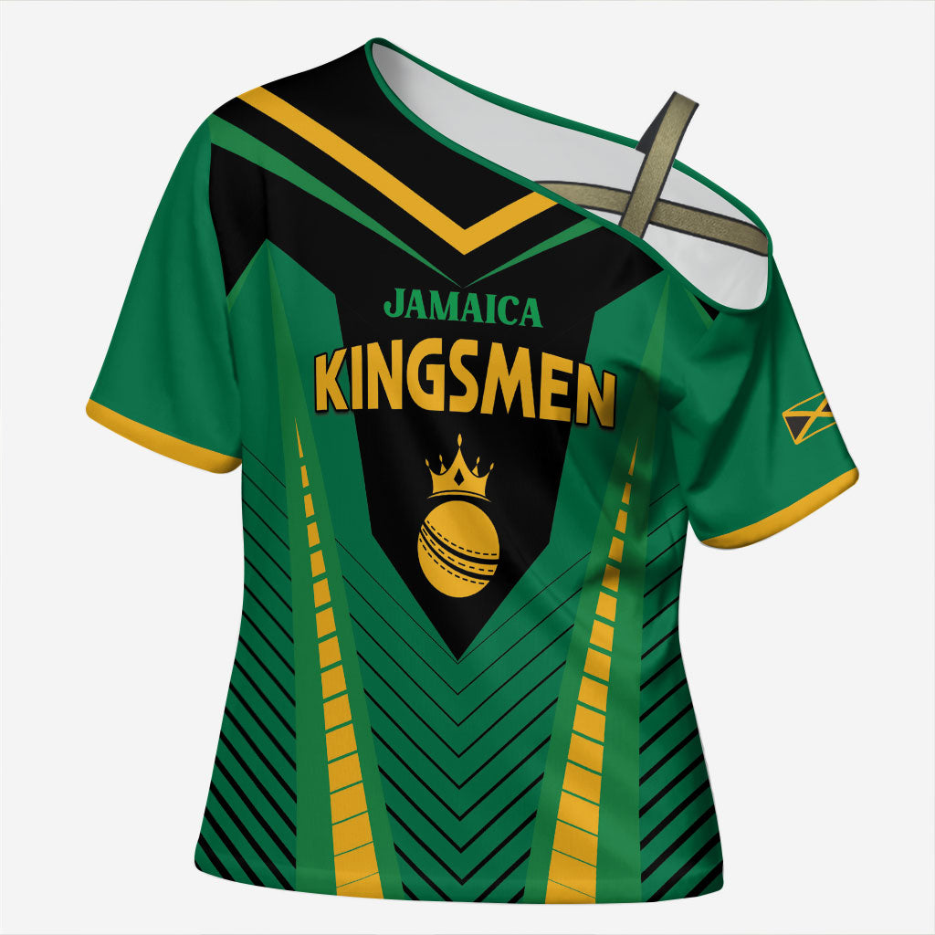 Custom Jamaica 2026 Cricket Kingsmen Cross Shoulder Shirt We Are Tallawah