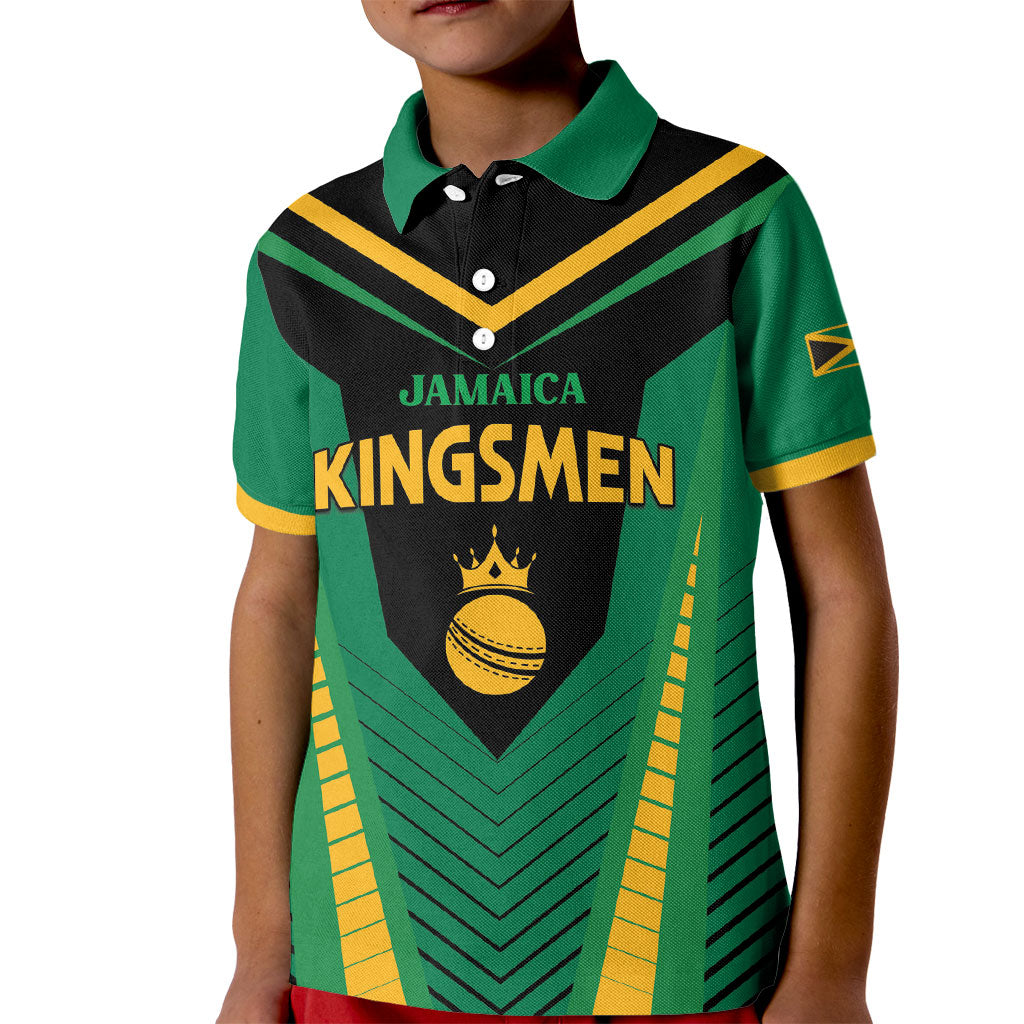 Custom Jamaica 2026 Cricket Kingsmen Kid Polo Shirt We Are Tallawah