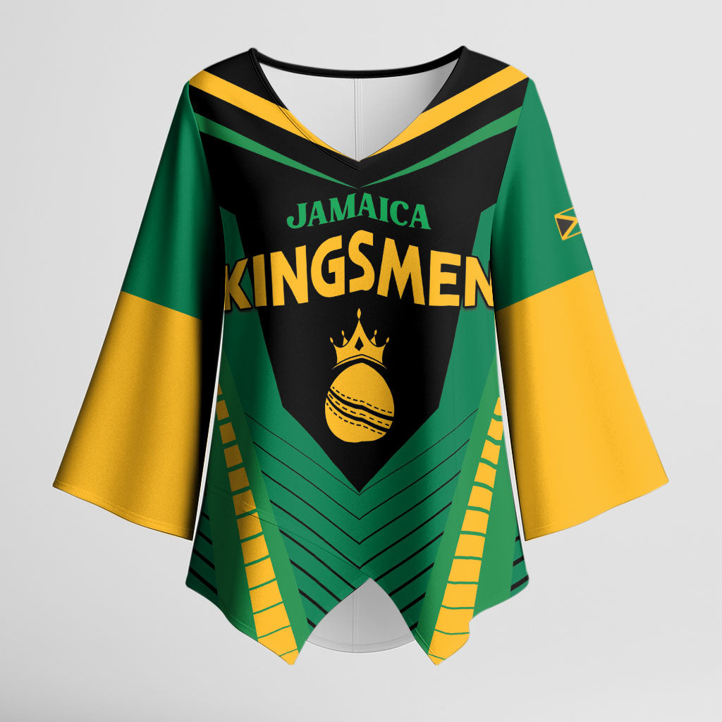 Custom Jamaica 2026 Cricket Kingsmen Kimono Sleeve Blouse We Are Tallawah