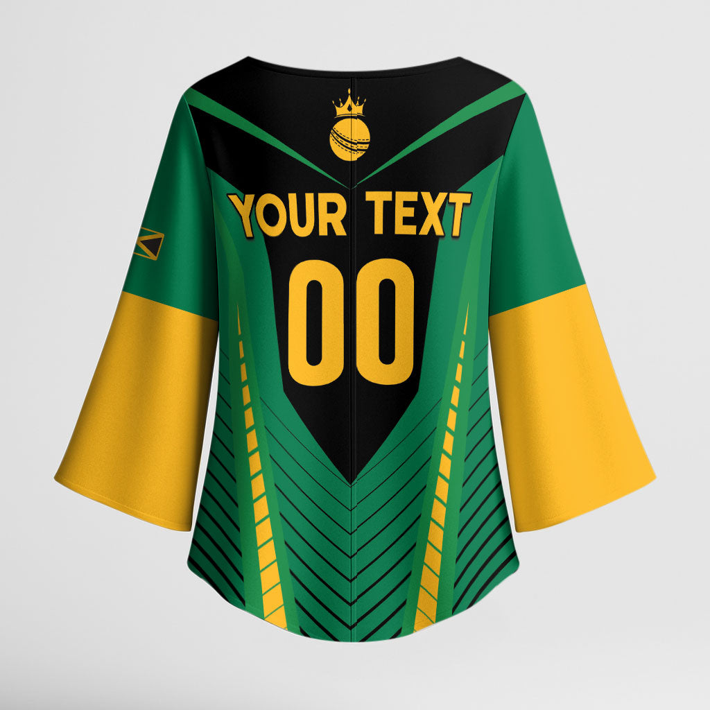 Custom Jamaica 2026 Cricket Kingsmen Kimono Sleeve Blouse We Are Tallawah