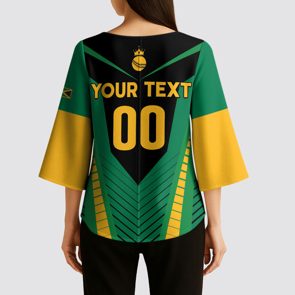 Custom Jamaica 2026 Cricket Kingsmen Kimono Sleeve Blouse We Are Tallawah