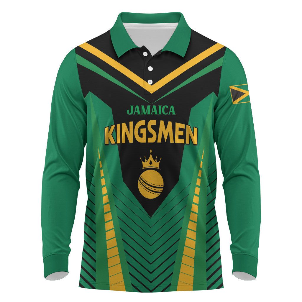 Custom Jamaica 2026 Cricket Kingsmen Long Sleeve Polo Shirt We Are Tallawah