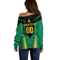 Custom Jamaica 2026 Cricket Kingsmen Off Shoulder Sweater We Are Tallawah