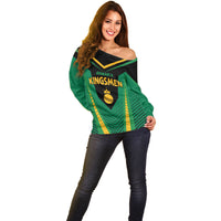 Custom Jamaica 2026 Cricket Kingsmen Off Shoulder Sweater We Are Tallawah