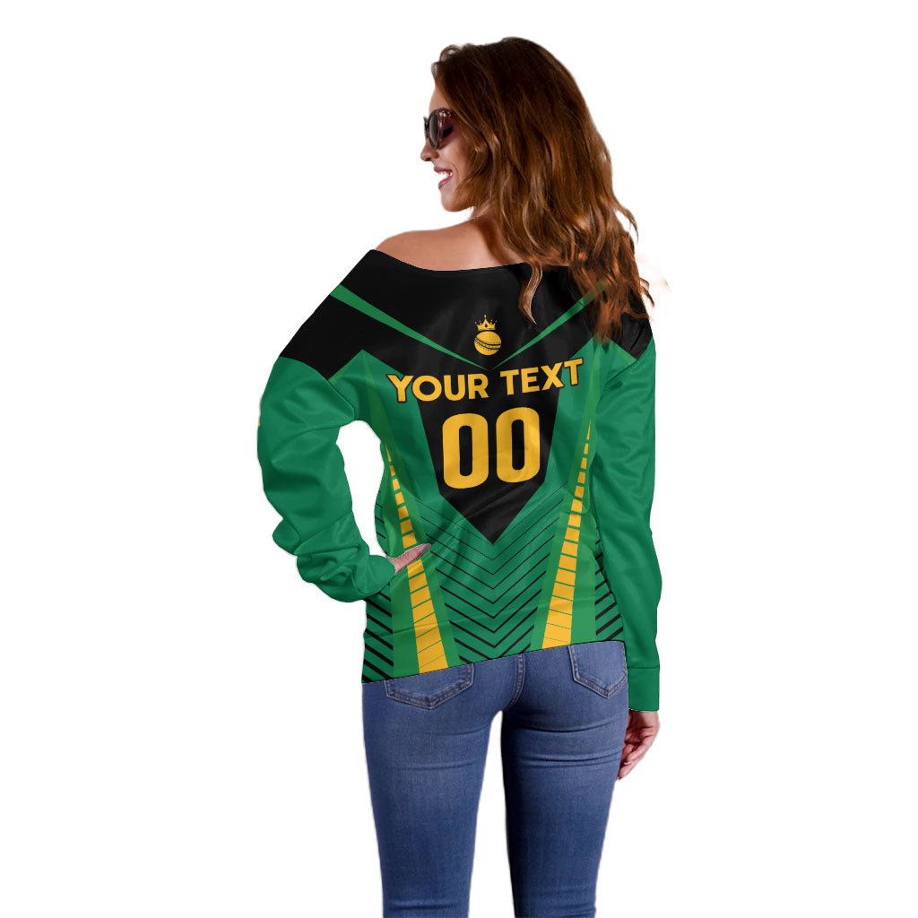 Custom Jamaica 2026 Cricket Kingsmen Off Shoulder Sweater We Are Tallawah