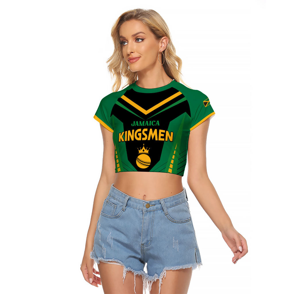 Custom Jamaica 2026 Cricket Kingsmen Raglan Cropped T Shirt We Are Tallawah