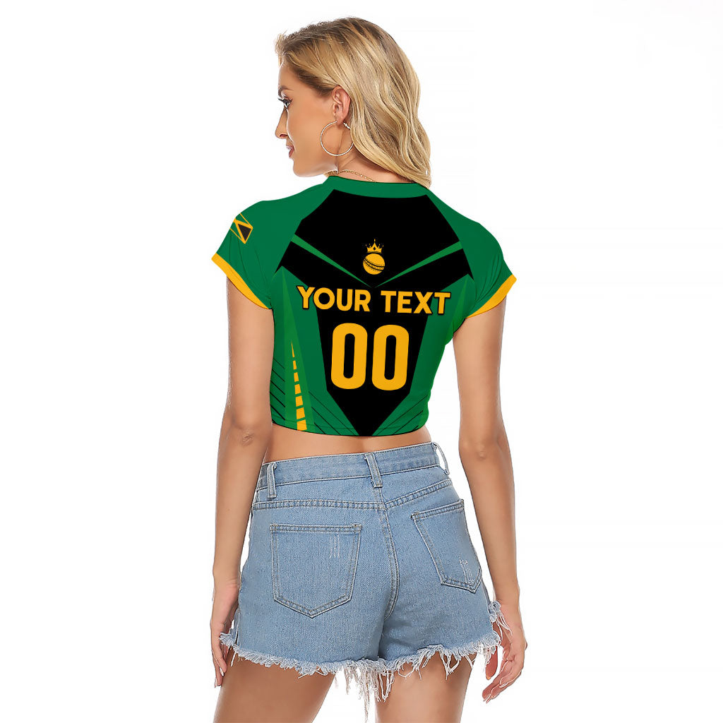 Custom Jamaica 2026 Cricket Kingsmen Raglan Cropped T Shirt We Are Tallawah