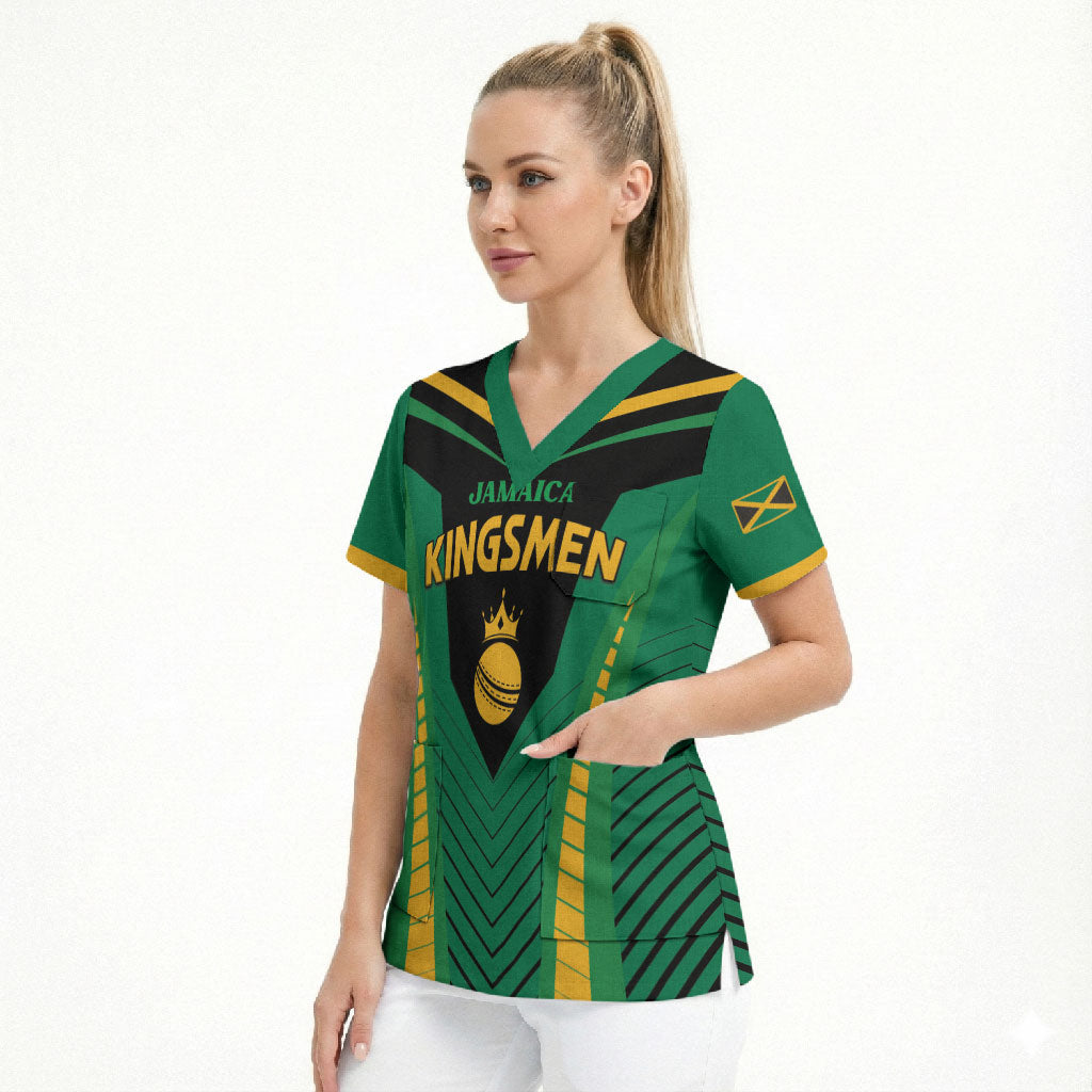 Custom Jamaica 2026 Cricket Kingsmen Scrub Top We Are Tallawah