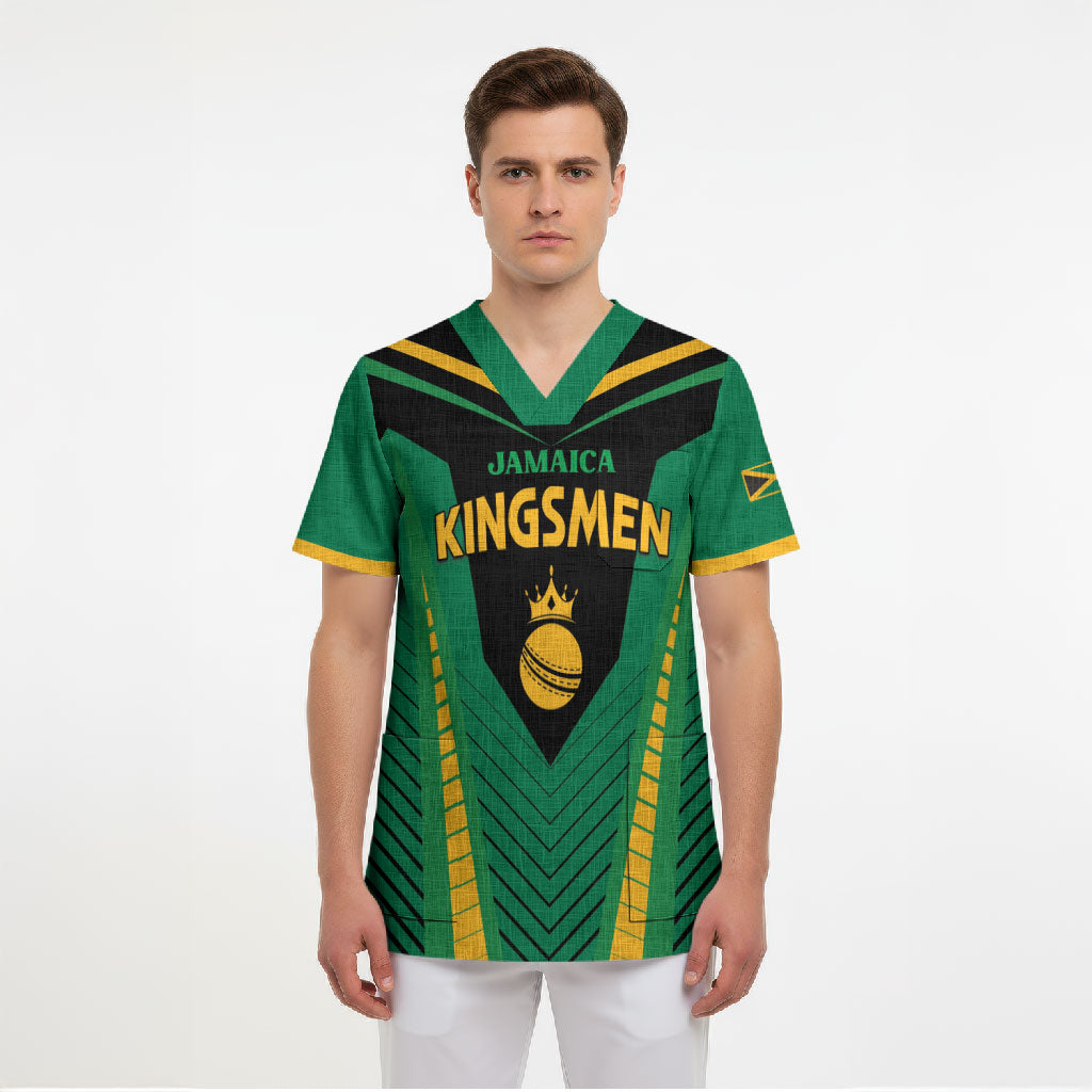 Custom Jamaica 2026 Cricket Kingsmen Scrub Top We Are Tallawah