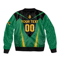 Custom Jamaica 2026 Cricket Kingsmen Sleeve Zip Bomber Jacket We Are Tallawah