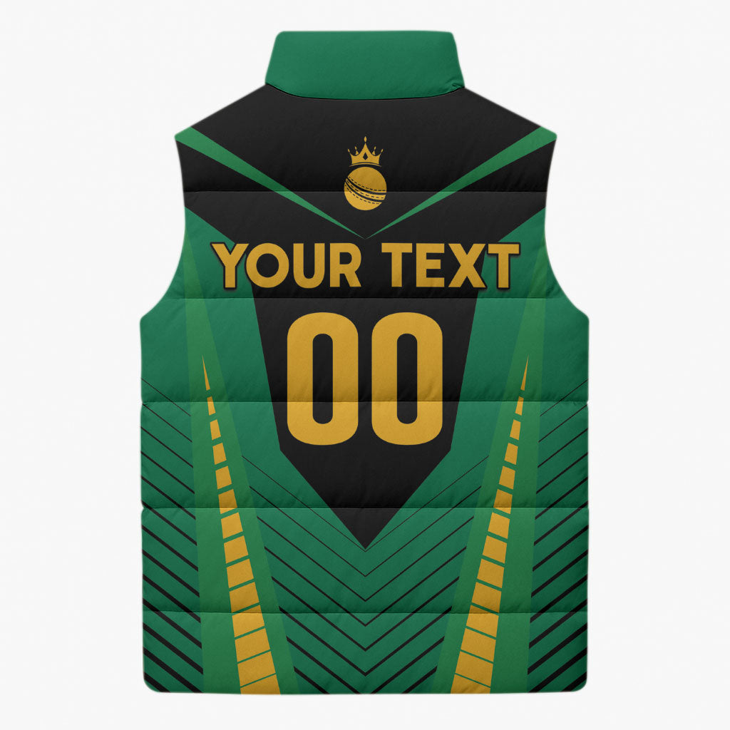 Custom Jamaica 2026 Cricket Kingsmen Sleeveless Puffer Jacket We Are Tallawah