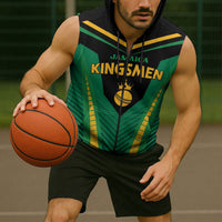 Custom Jamaica 2026 Cricket Kingsmen Sleeveless Zip Hoodie We Are Tallawah