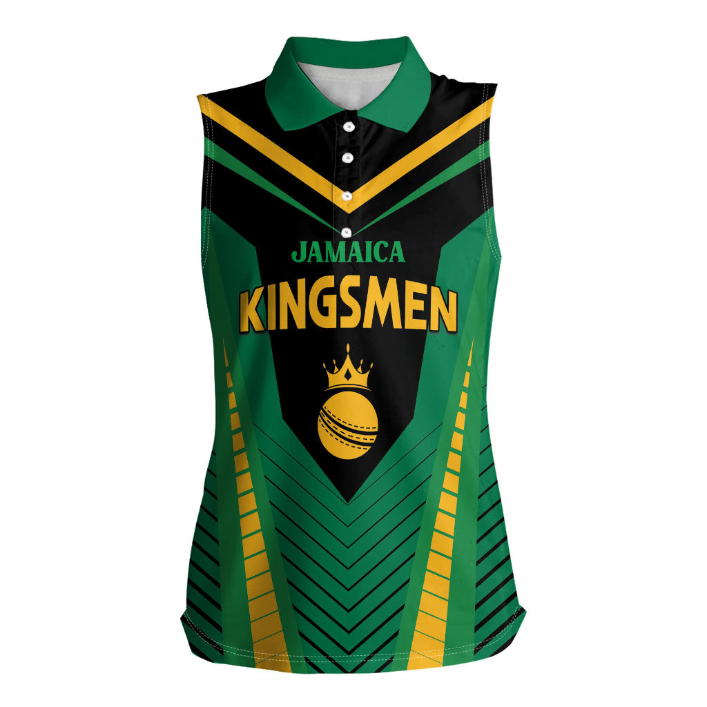 Custom Jamaica 2026 Cricket Kingsmen Women Sleeveless Polo Shirt We Are Tallawah