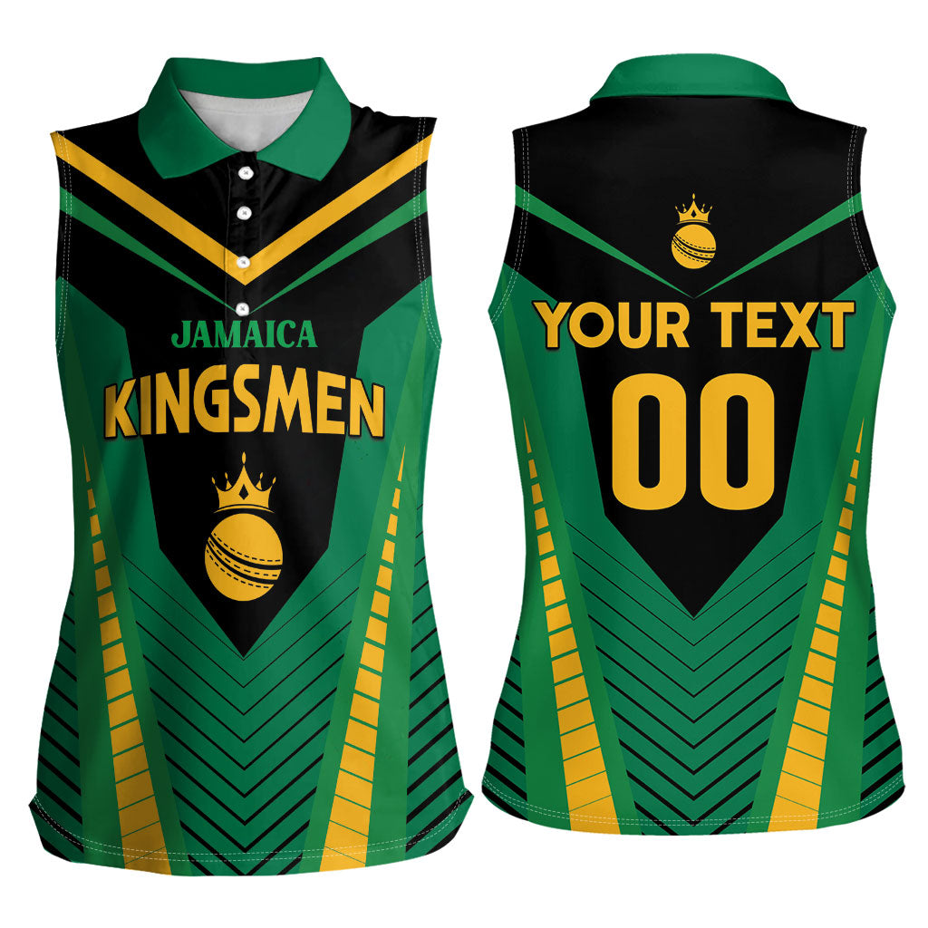 Custom Jamaica 2026 Cricket Kingsmen Women Sleeveless Polo Shirt We Are Tallawah