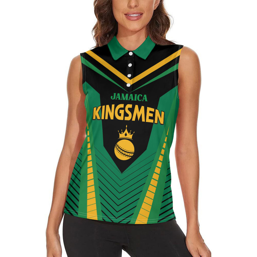 Custom Jamaica 2026 Cricket Kingsmen Women Sleeveless Polo Shirt We Are Tallawah