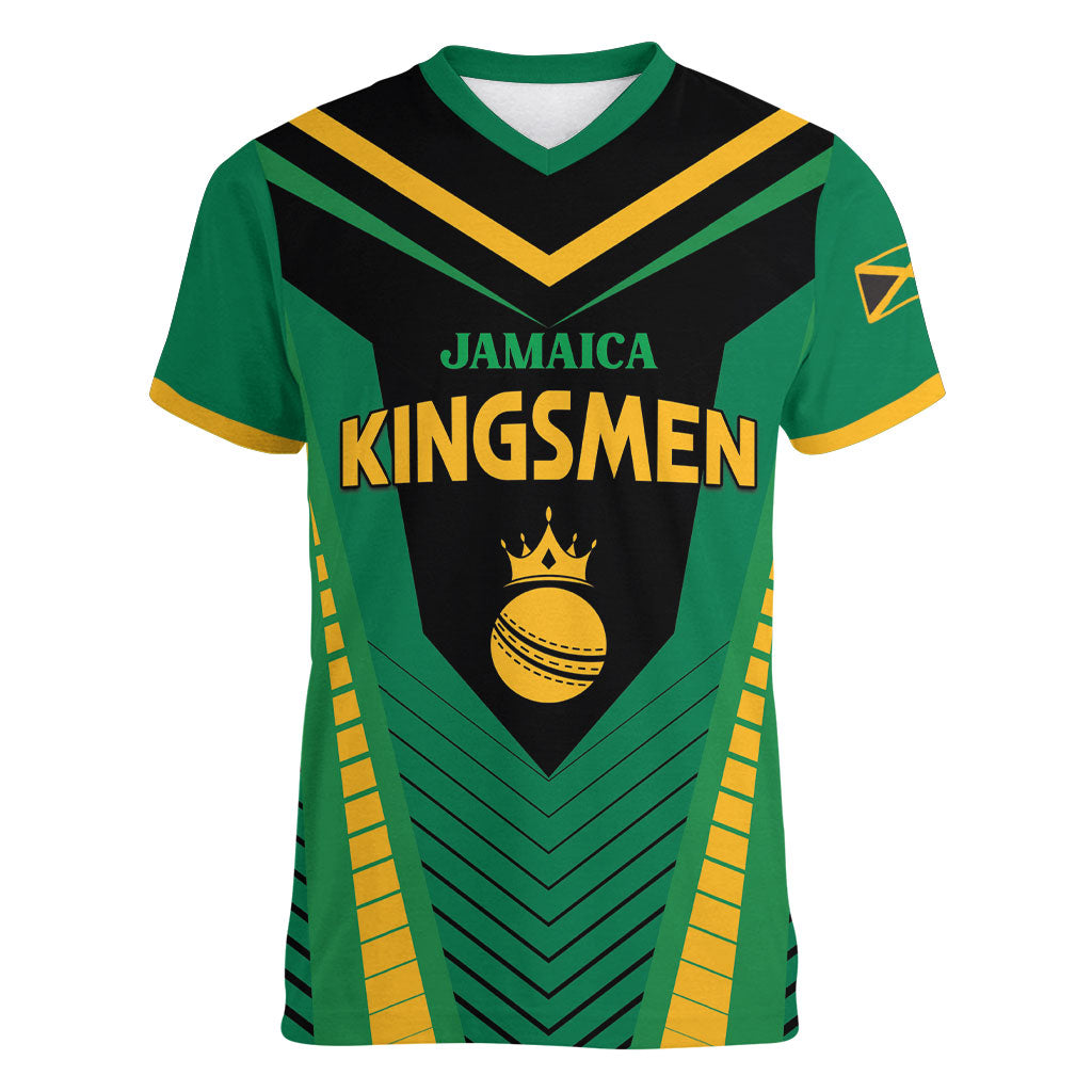Custom Jamaica 2026 Cricket Kingsmen Women V-Neck T-Shirt We Are Tallawah