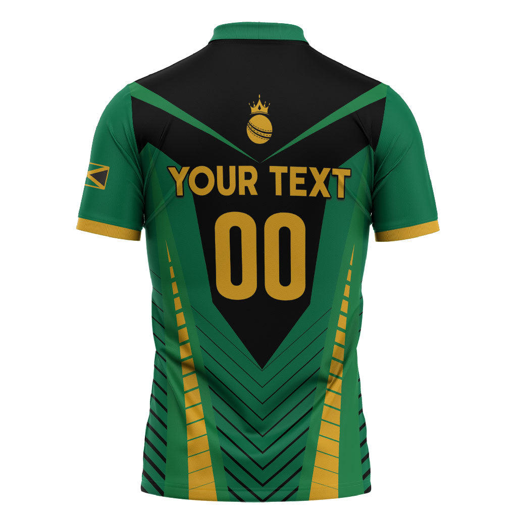 Custom Jamaica 2026 Cricket Kingsmen Zipper Polo Shirt We Are Tallawah