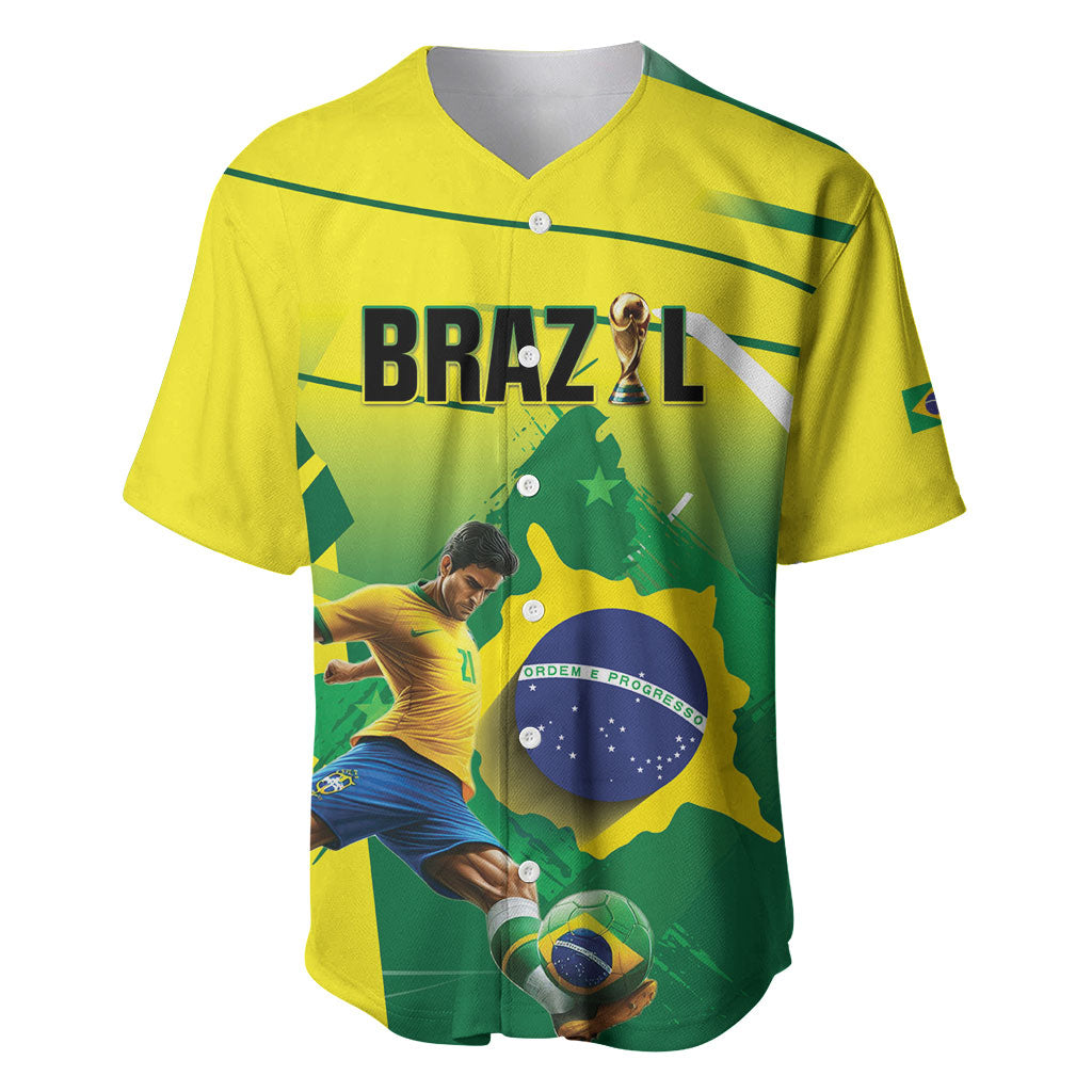 Custom Brazil 2026 World Football Baseball Jersey Selecao Champions
