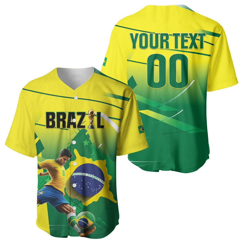 Custom Brazil 2026 World Football Baseball Jersey Selecao Champions