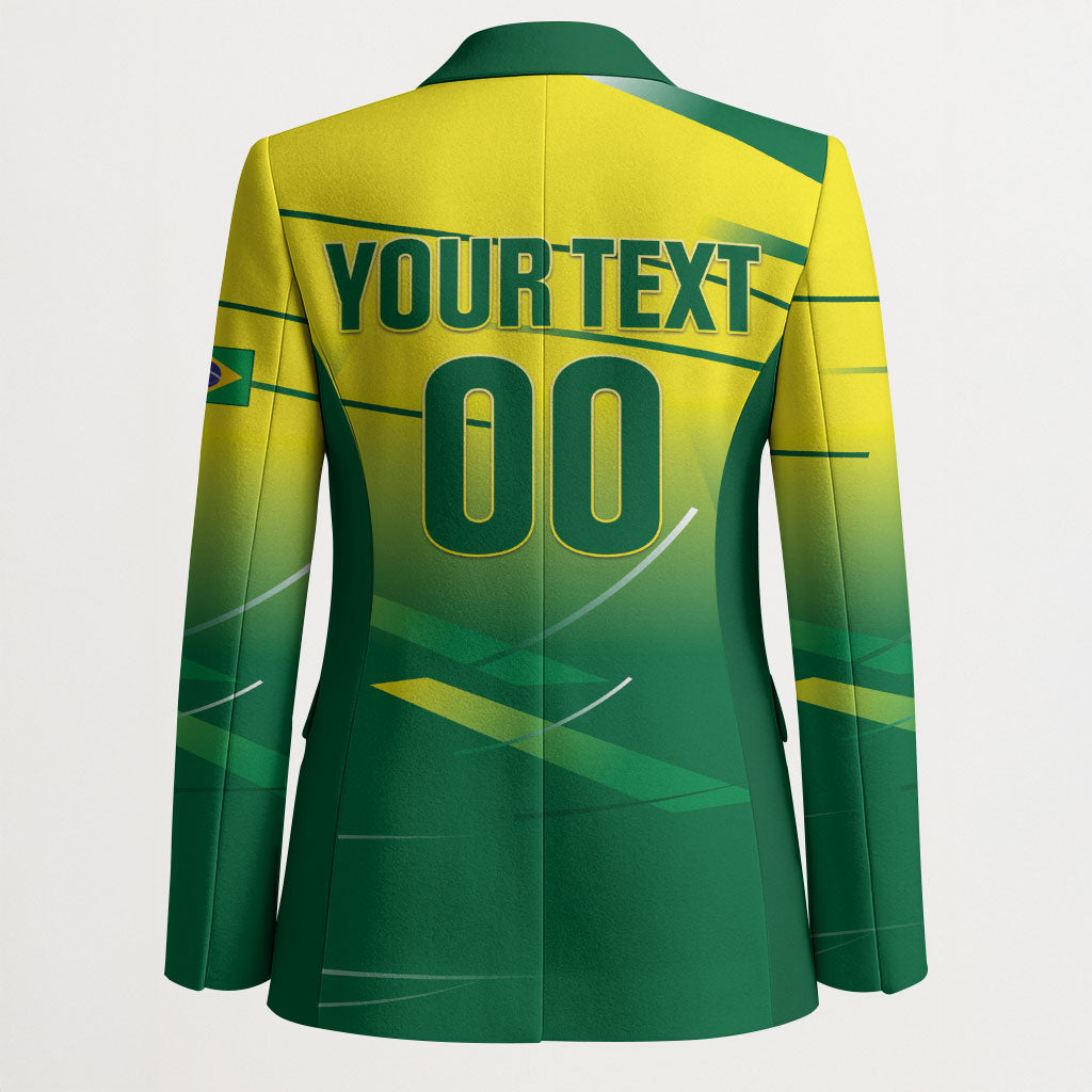 Custom Brazil 2026 World Football Blazer Selecao Champions