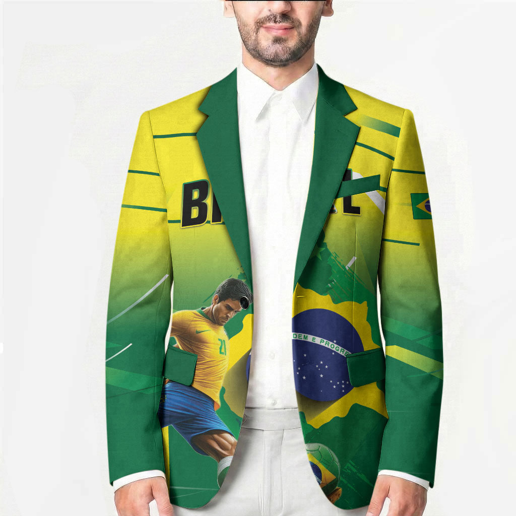 Custom Brazil 2026 World Football Blazer Selecao Champions
