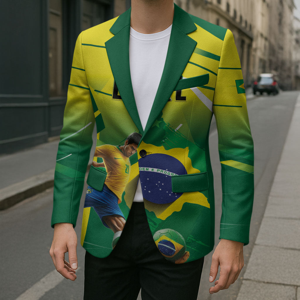 Custom Brazil 2026 World Football Blazer Selecao Champions