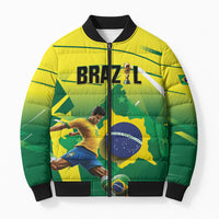 Custom Brazil 2026 World Football Bomber Puffer Jacket Selecao Champions