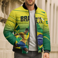 Custom Brazil 2026 World Football Bomber Puffer Jacket Selecao Champions