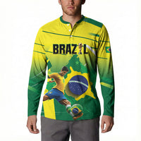 Custom Brazil 2026 World Football Button Sweatshirt Selecao Champions