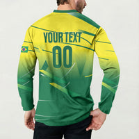 Custom Brazil 2026 World Football Button Sweatshirt Selecao Champions