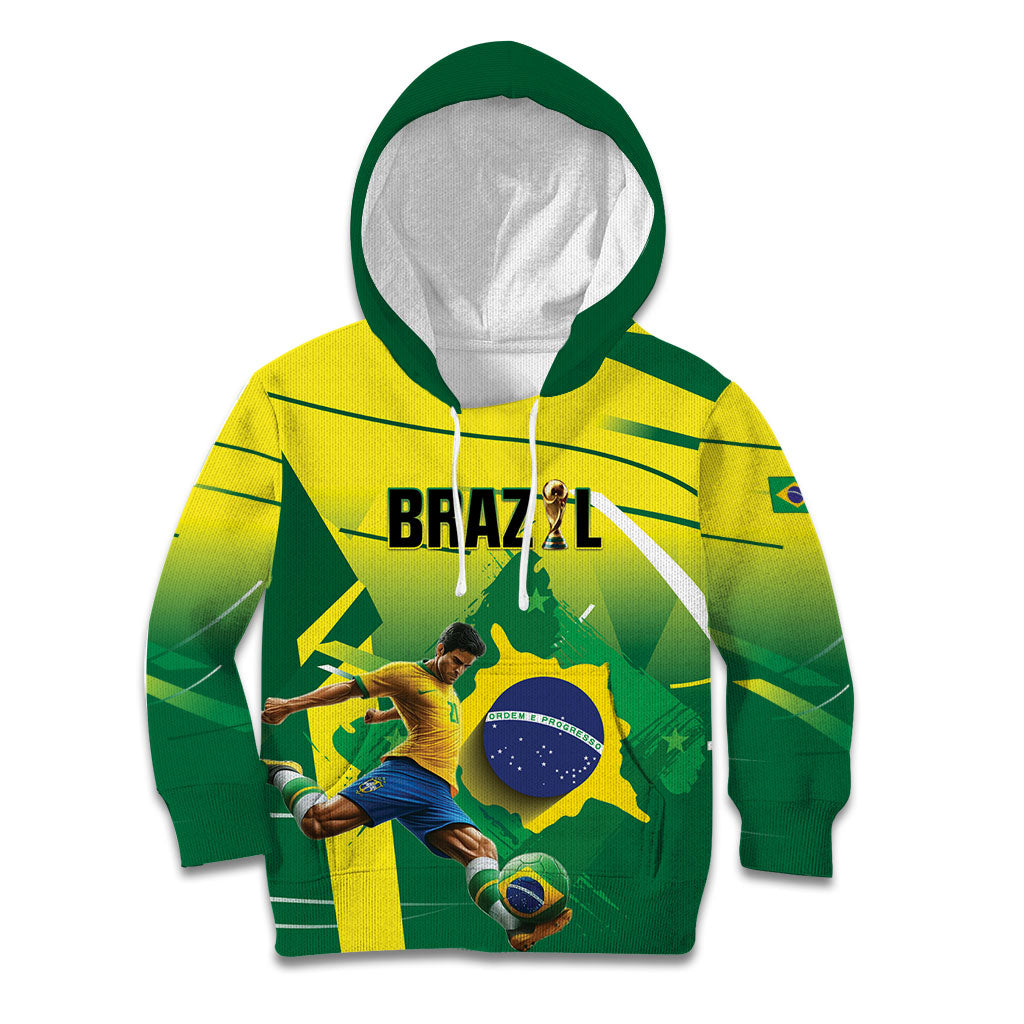 Custom Brazil 2026 World Football Kid Hoodie Selecao Champions