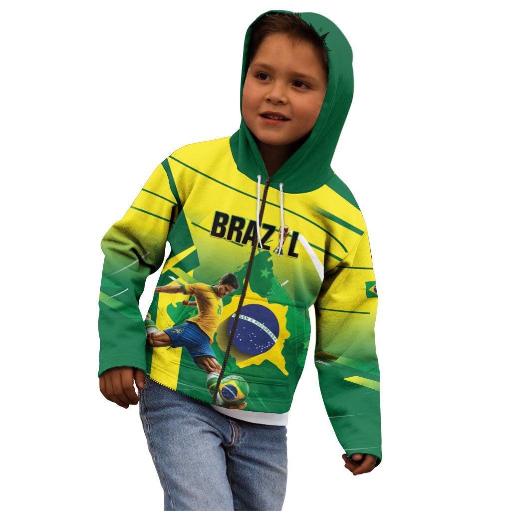 Custom Brazil 2026 World Football Kid Hoodie Selecao Champions