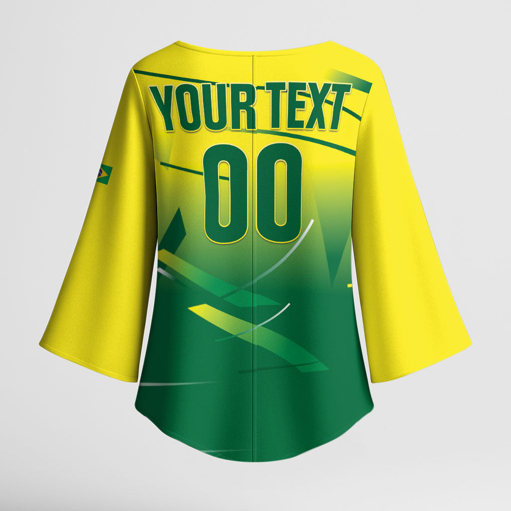 Custom Brazil 2026 World Football Kimono Sleeve Blouse Selecao Champions