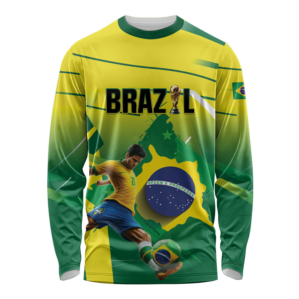 Custom Brazil 2026 World Football Long Sleeve Shirt Selecao Champions