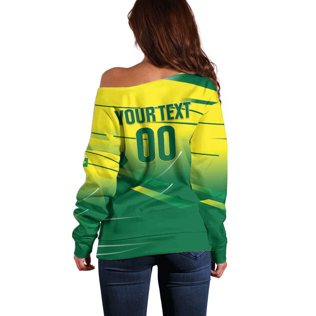 Custom Brazil 2026 World Football Off Shoulder Sweater Selecao Champions