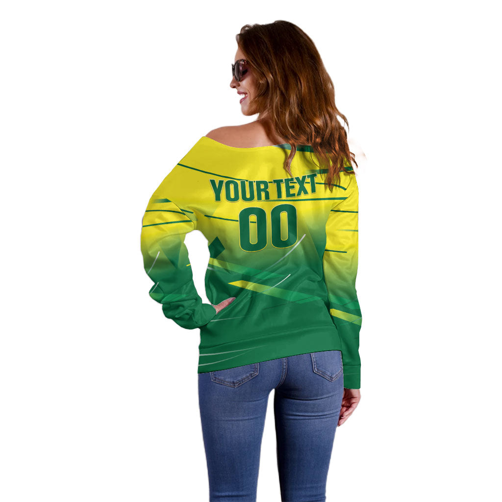 Custom Brazil 2026 World Football Off Shoulder Sweater Selecao Champions