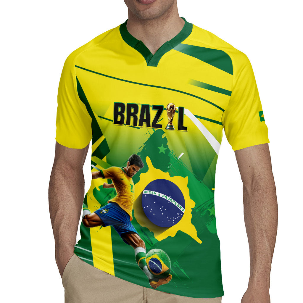 Custom Brazil 2026 World Football Rugby Jersey Selecao Champions