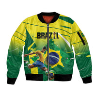 Custom Brazil 2026 World Football Sleeve Zip Bomber Jacket Selecao Champions