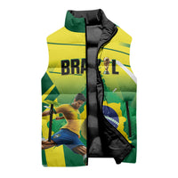 Custom Brazil 2026 World Football Sleeveless Puffer Jacket Selecao Champions