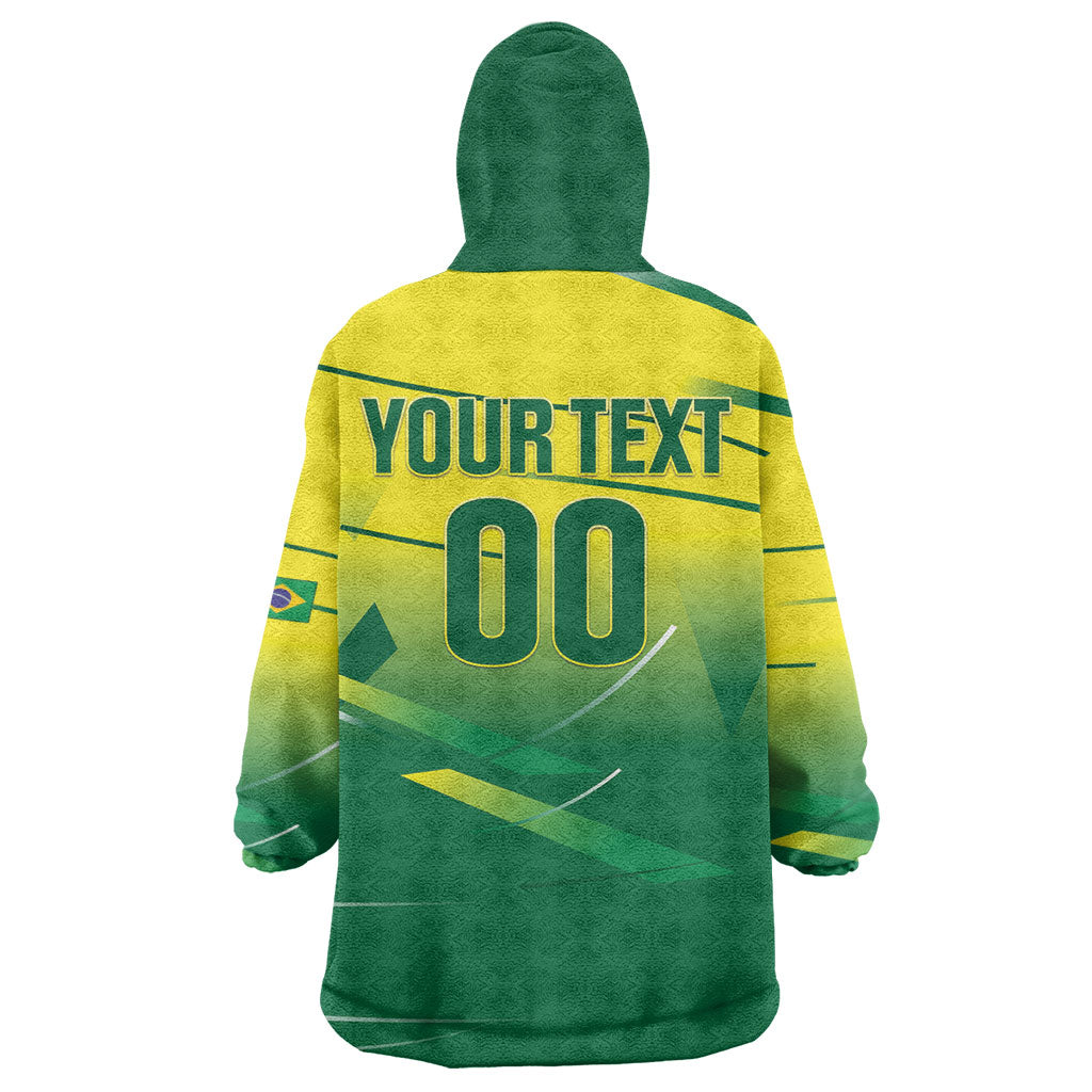Custom Brazil 2026 World Football Wearable Blanket Hoodie Selecao Champions