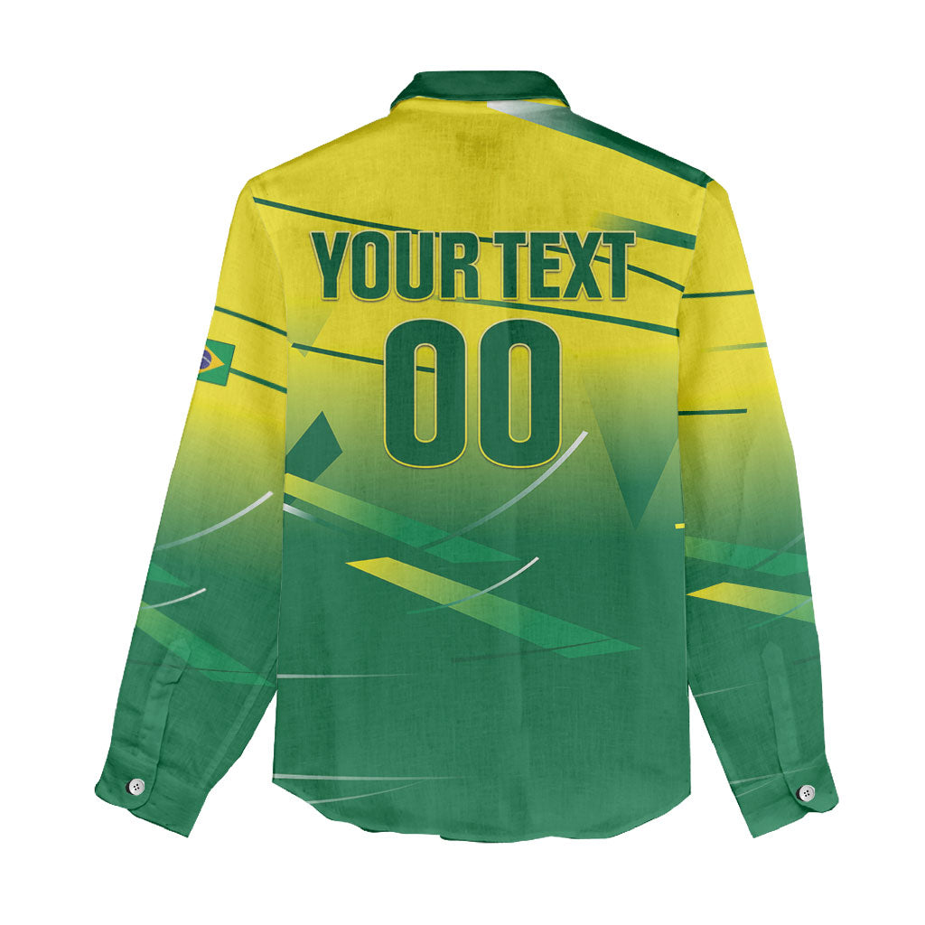 Custom Brazil 2026 World Football Women Casual Shirt Selecao Champions