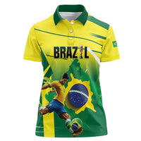 Custom Brazil 2026 World Football Women Polo Shirt Selecao Champions