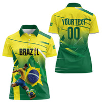 Custom Brazil 2026 World Football Women Polo Shirt Selecao Champions